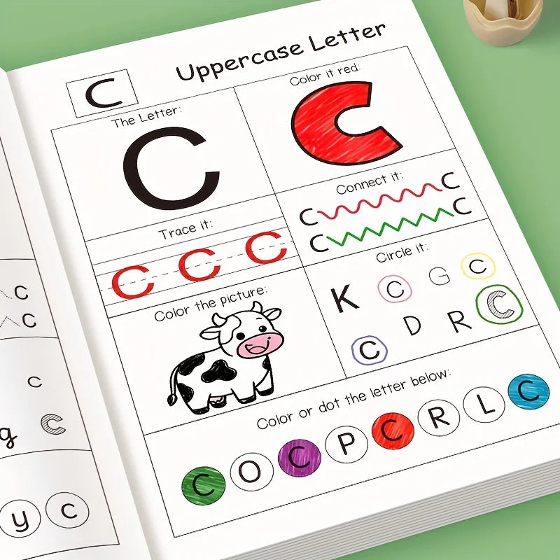 26 English Alphabet Letters Uppercase Lowercase Practice Exercises