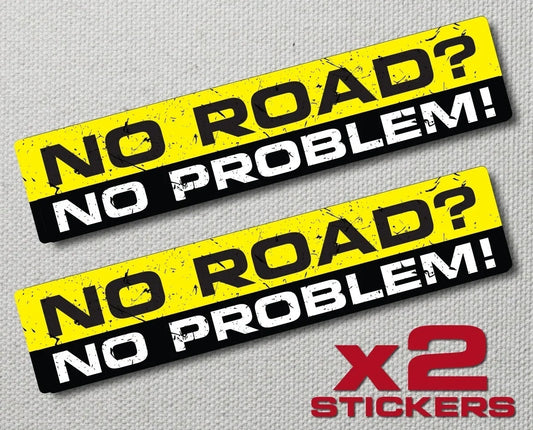 15cm x 3cm No Road No Problem Decal Sticker Funny Bumper Car Stickers Peaceful Pleasures Health and Wellness Default Title
