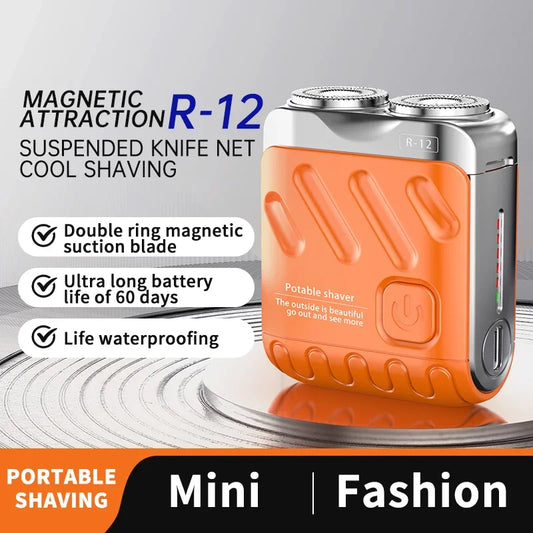 Mini Dual Head Rotary Electric Shaver | Type-C Waterproof Travel Rotary Electric Shaver Peaceful Pleasures Health and Wellness