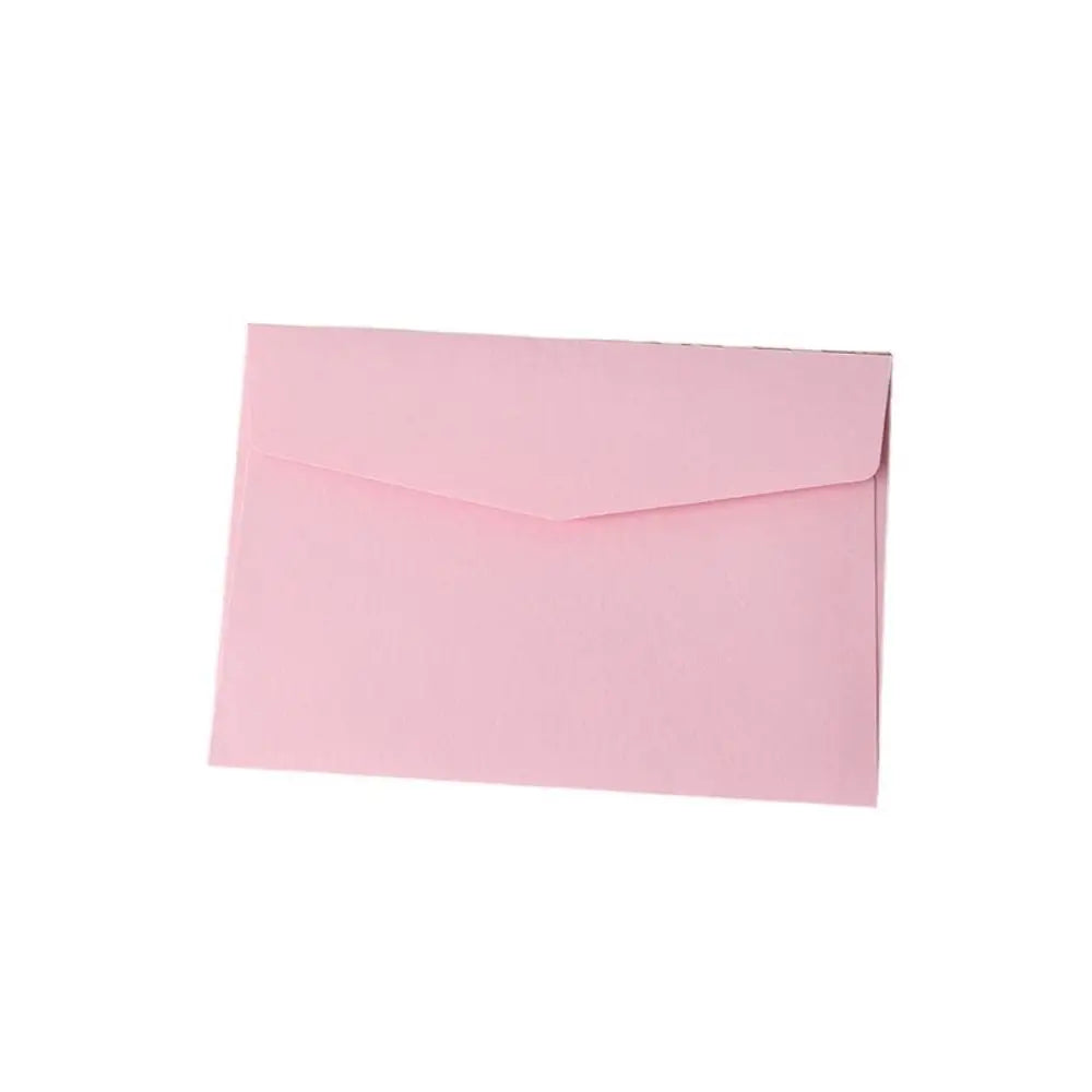 10pcs Mini Macaron Color Envelopes Blank High Appearance Macaron Color Greeting Cards Candy Color DIY Packing Envelope Peaceful Pleasures Health and Wellness pink
