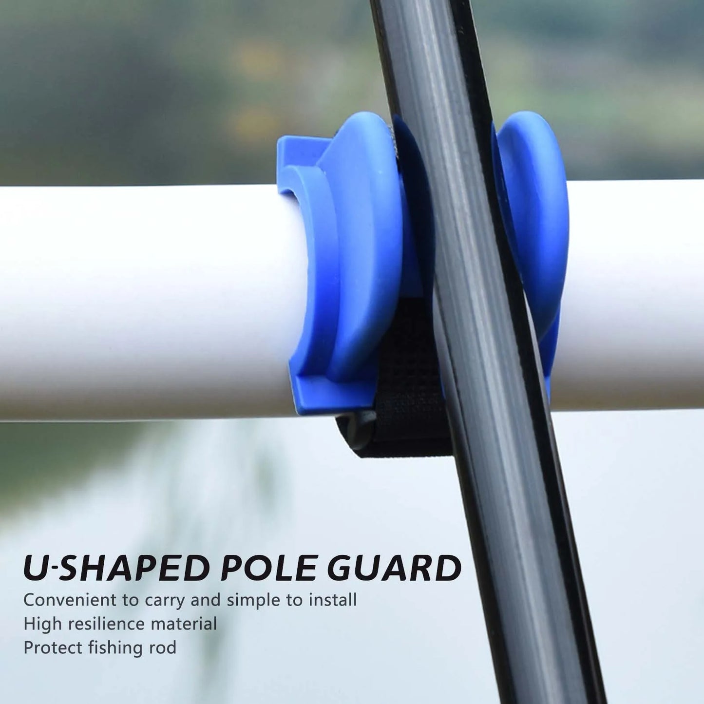 U-Shaped Boat Fishing Rod Holder with Sturdy Construction TPE Fishing Baits Keeper Suitable for Kayak Marine Fishing Peaceful Pleasures Health and Wellness