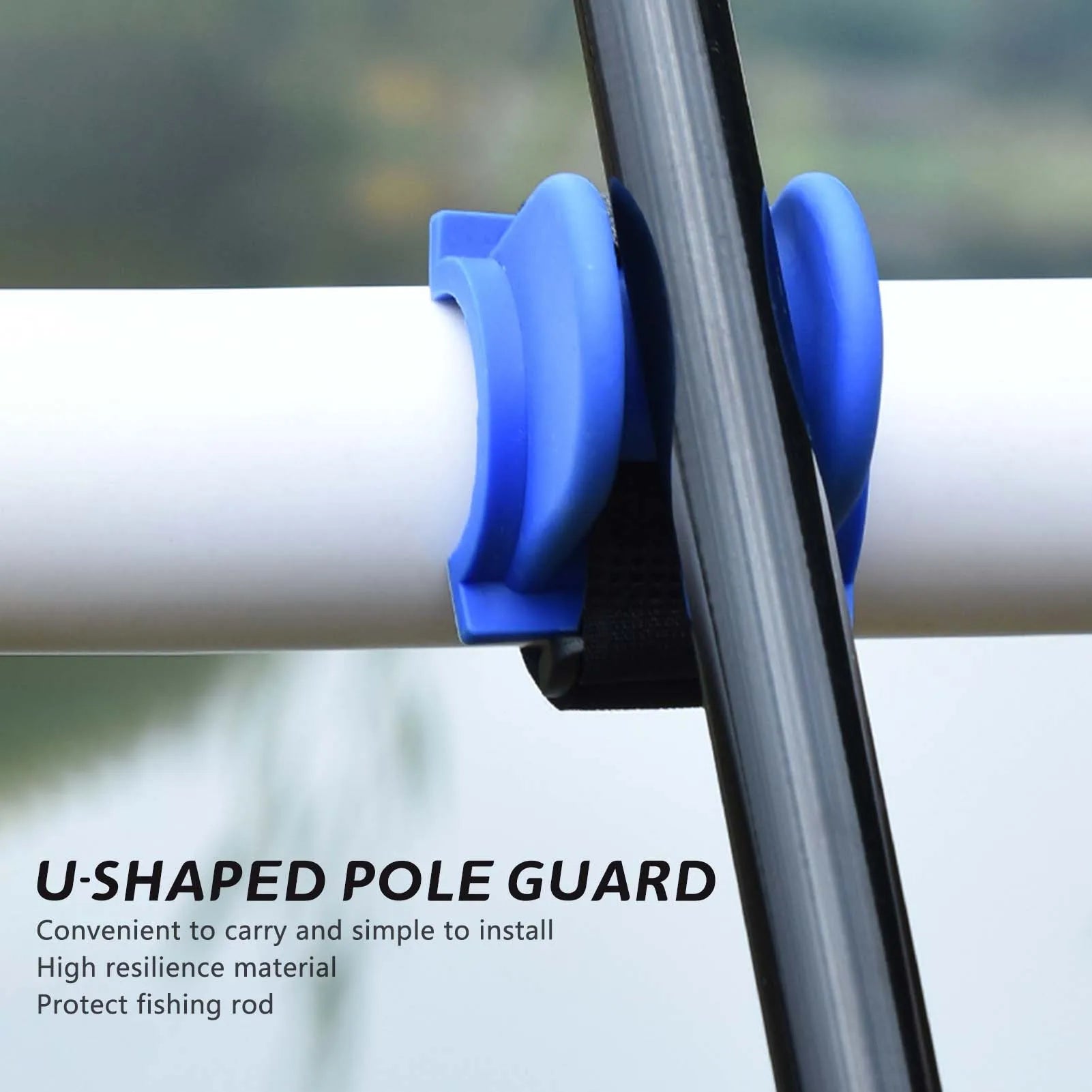 U-Shaped Boat Fishing Rod Holder with Sturdy Construction TPE Fishing Baits Keeper Suitable for Kayak Marine Fishing Peaceful Pleasures Health and Wellness