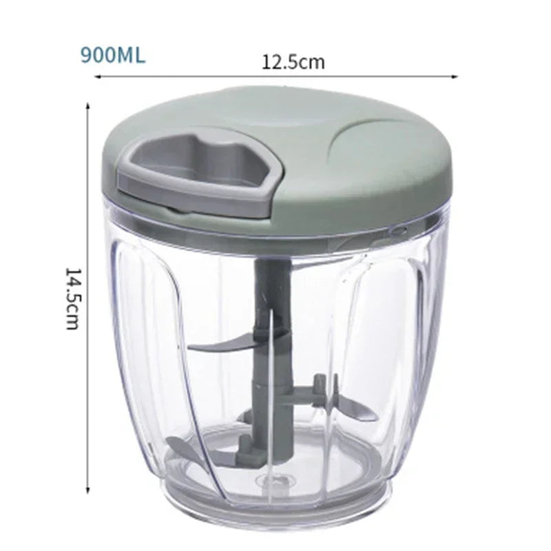 Manual Garlic Chopper & Vegetable Cutter 500ml/900ml