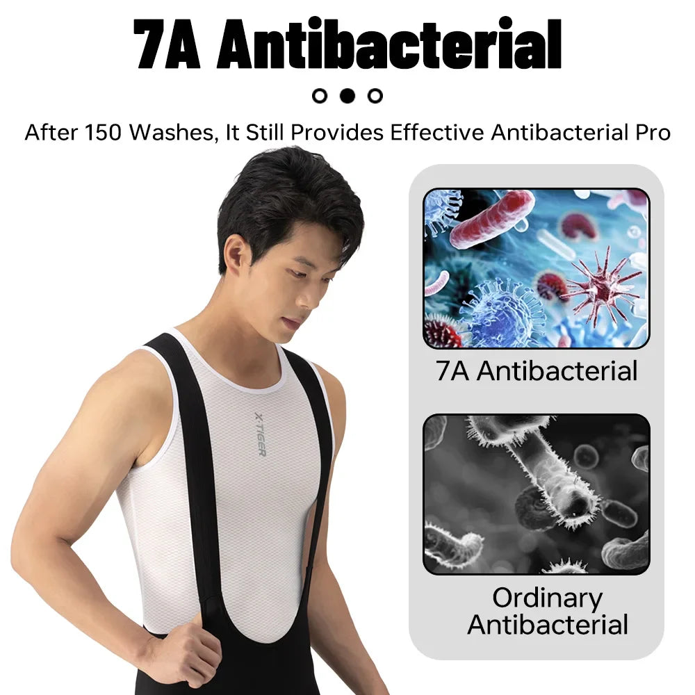 X-TIGER Men's Cycling Base Layer Vest | Quick Dry & Breathable