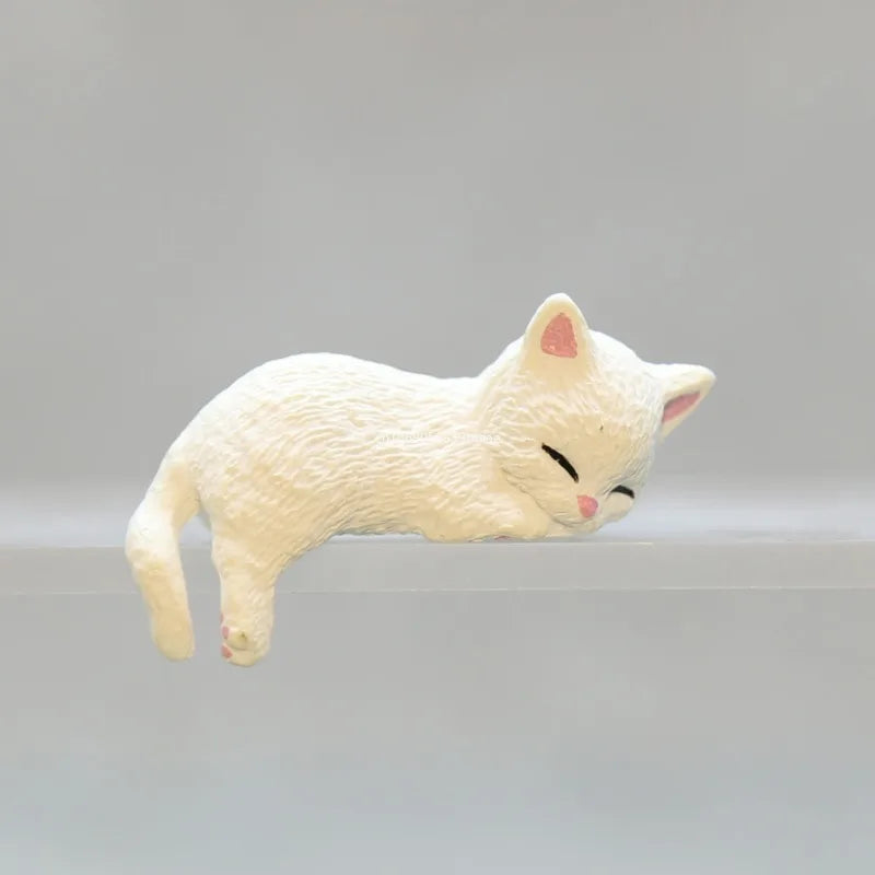 Cartoon Simulation Fish Tank Edge Hang Cat Aquarium Ornaments Figurine Miniature Landscape Home Decoration Cute Desktop Gifts Peaceful Pleasures Health and Wellness