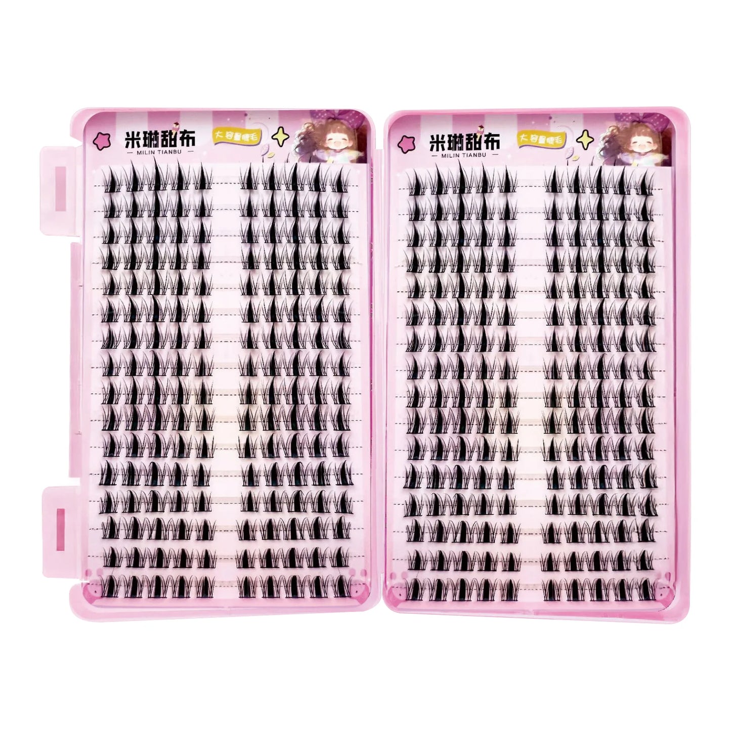 32 Rows Korean Style Fluffy Fairy Manga False Eyelashes Cluster Large Capacity Anime Cosplay Lashes Extension Perfect Eye Makeup Peaceful Pleasures Health and Wellness style 1