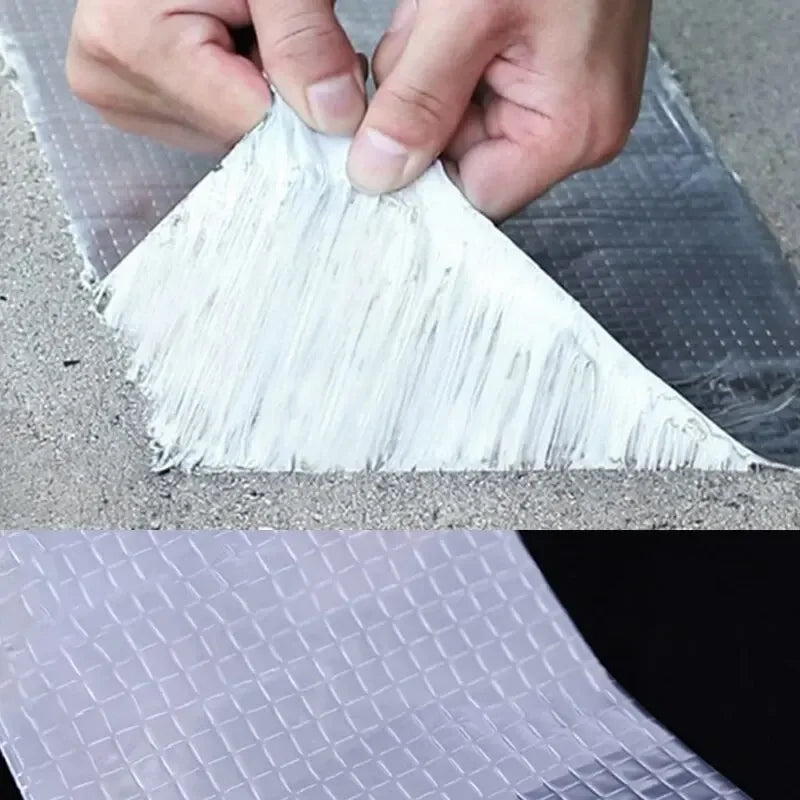 1 Roll Butyl Tape Self-adhesive Waterproof Aluminum Foil Leak Plugging Color Steel Roof Leak Repahandwir Material Handwork Peaceful Pleasures Health and Wellness