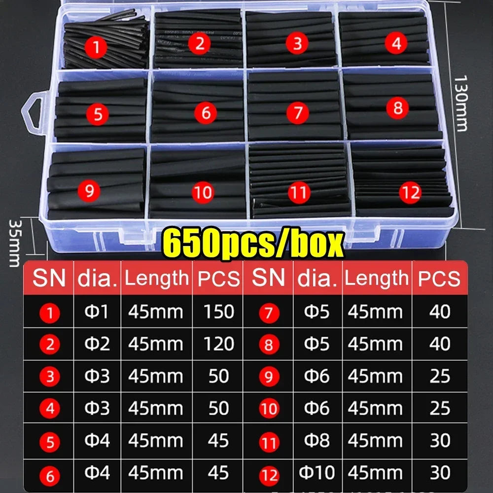 Heat Shrink Tubing Kit – Wire Insulation Sleeves | DIY & Auto