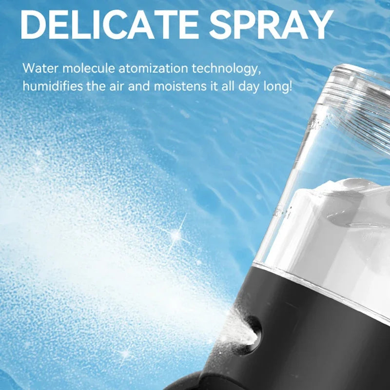 Portable Mist Spray Mini Fan Handheld Fan Ultra-Long Battery Life Hydrating Cooling Temperature-Reducing Desktop Fan Peaceful Pleasures Health and Wellness