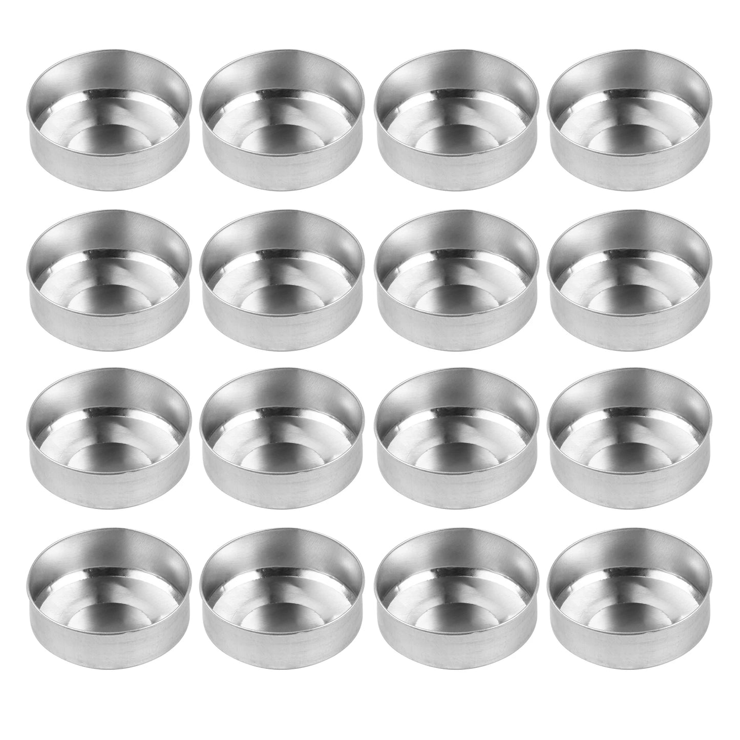 100pcs Aluminum Tea Light Tins Tea Light Holders Empty Tealight Wax Containers Cup Diy Making Molds Making Containers Peaceful Pleasures Health and Wellness Default Title