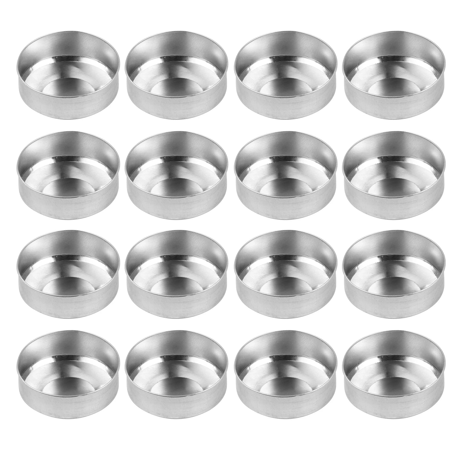 100pcs Aluminum Tea Light Tins Tea Light Holders Empty Tealight Wax Containers Cup Diy Making Molds Making Containers Peaceful Pleasures Health and Wellness Default Title