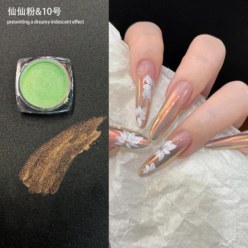 Icy Aurora Holographic Nail Glitter Powder | Polarizing Shine 1g