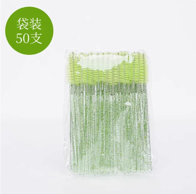 50-Pack Disposable Mascara Wands & Eyelash Extension Brush Combs