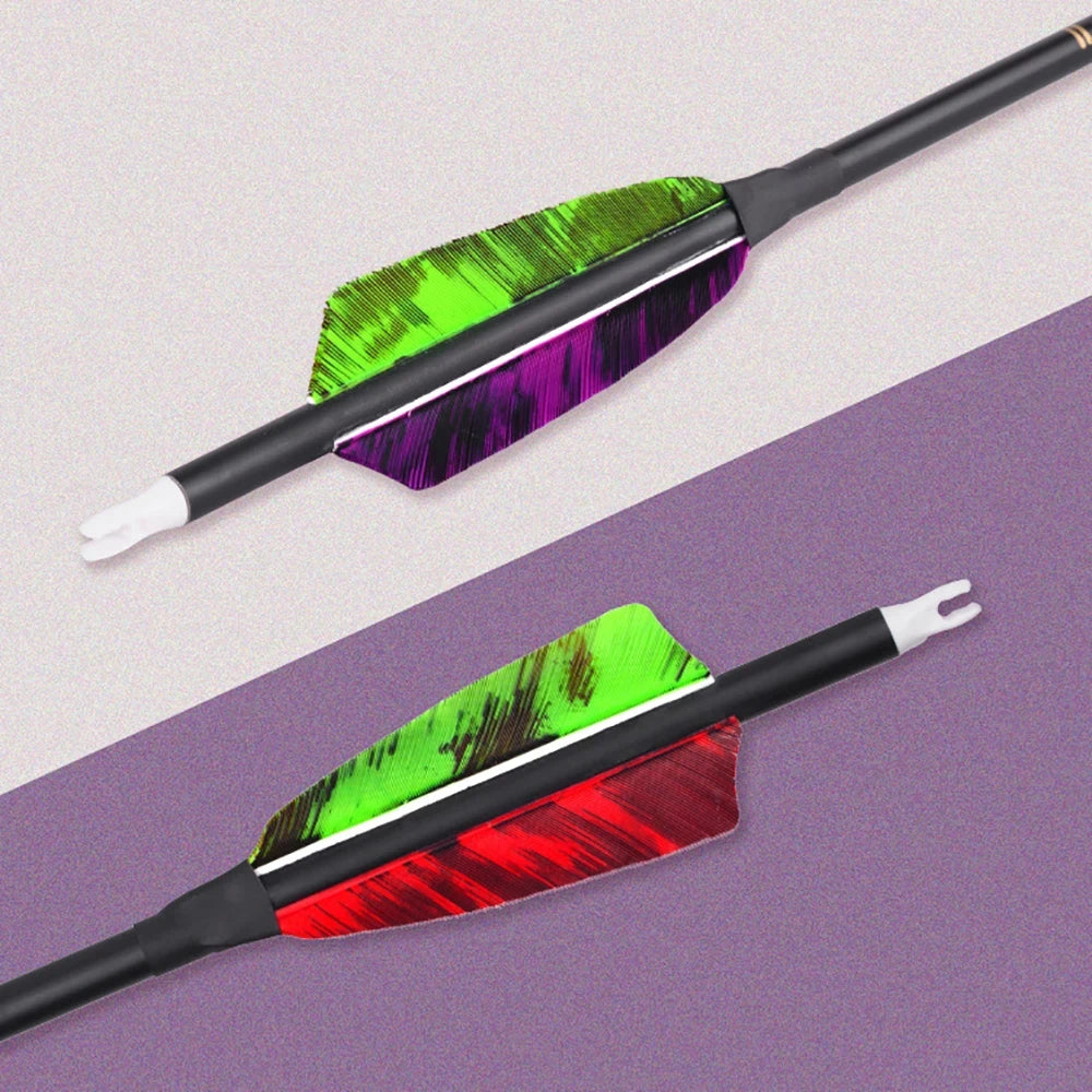 6 ID6 Sp500 Archary Carbon Arrows Turkey Feather 100 125gr Tips