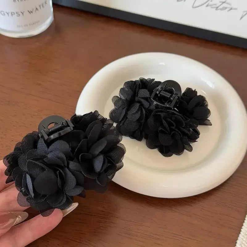Rose Flower Petal Claw Clip | Elegant Floral Shark Hair Clip