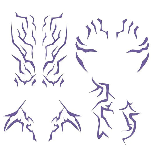 Anime Cosplay Temporary Tattoo Stickers – Face & Body Art Temporary Tattoo Stickers Peaceful Pleasures Health and Wellness Purple
