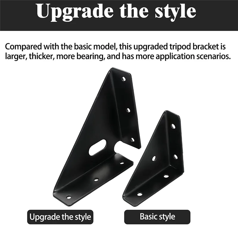 A36T-Furniture Shelf Support Joint 4 Pcs, Gusset Joints, Trapezi Corner Code, Bracket Corner Brace Fasteners Peaceful Pleasures Health and Wellness