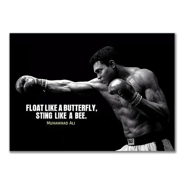 Mike Tyson Muhammad Ali Boxing Canvas Wall Art Motivational Poster