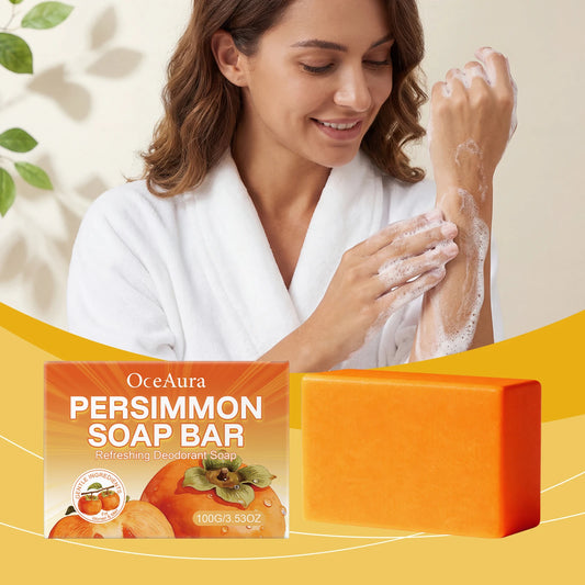 OceAura Persimmon Bar Soap – Gentle Cleansing & Odor Control Body Bar Soap Peaceful Pleasures Health and Wellness