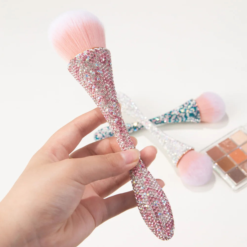 Professionals Nails Art Brush Luxurious Glitter Handle Nail Brush Dust Cleaning Make Up Brush Manicure Accessories Tools Peaceful Pleasures Health and Wellness Cherry blossom pink