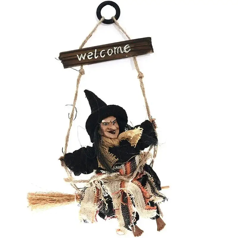 Halloween Hanging Witch Ghost Dolls Scary Flying Pendant DIY Party