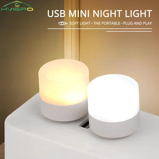HVIERO USB LED Night Light – Warm & White Glow, Plug & Play USB LED Night Light Oasis Select
