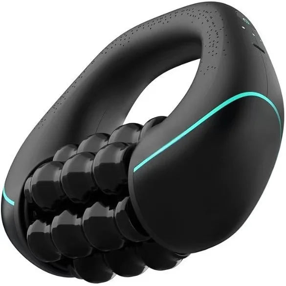 Whole Body Silicone Roller Massager Handheld Electric Muscle Relaxation Fascia Massage Roller Pain Relief Peaceful Pleasures Health and Wellness black