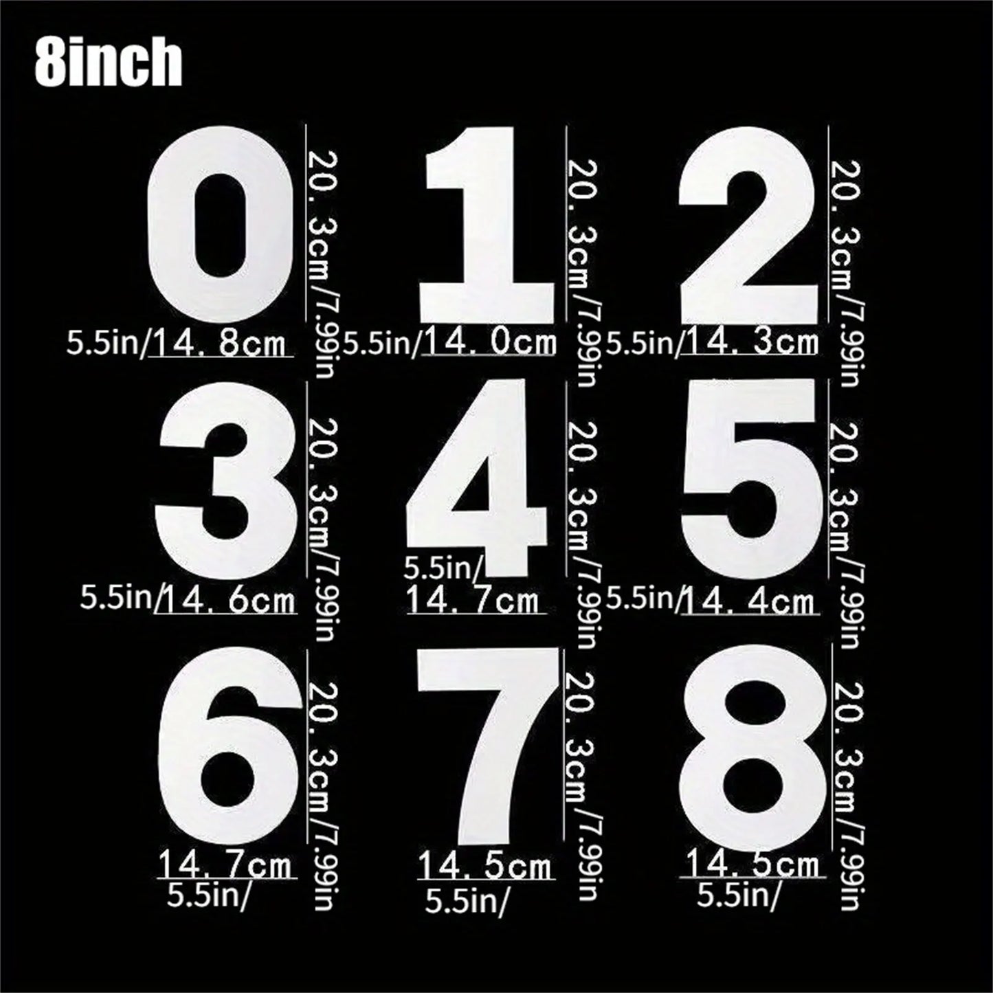 9pcs Large Size Number Moulds Non Toxic PET 3D Baking Molds Numbers for Graduation Cake Making Peaceful Pleasures Health and Wellness