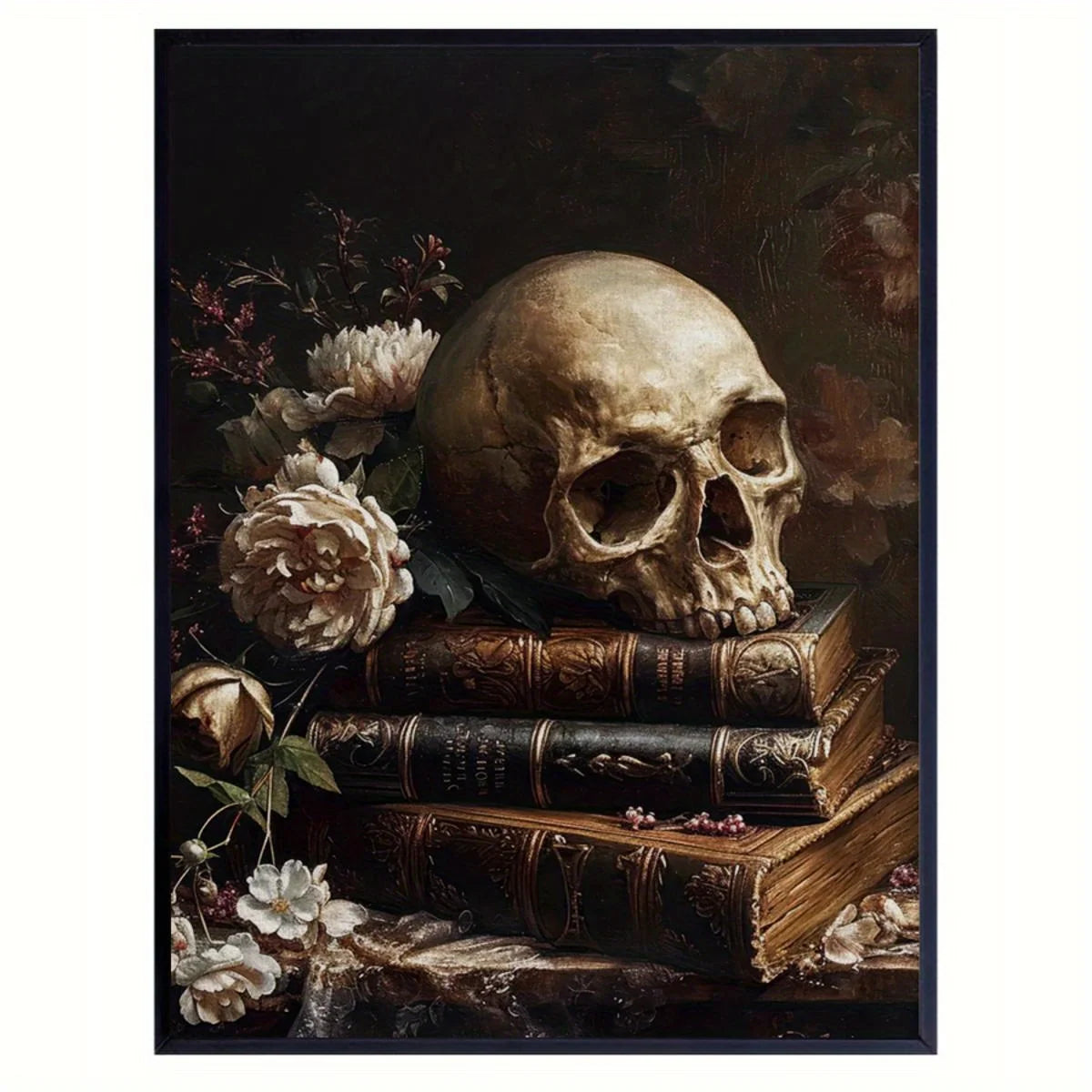 Horror Skeleton Gothic Canvas Poster | Halloween Fantasy Wall Art Gothic Canvas Poster Peaceful Pleasures Health and Wellness ZLH5334 20x30cm No Frame