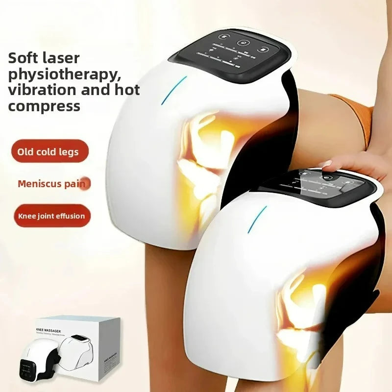 Knee Massager Cordless Heated Knee Massager with 3 Vibration Modes LED Screen & Adjustable Straps Massage with Heat for Relief Peaceful Pleasures Health and Wellness