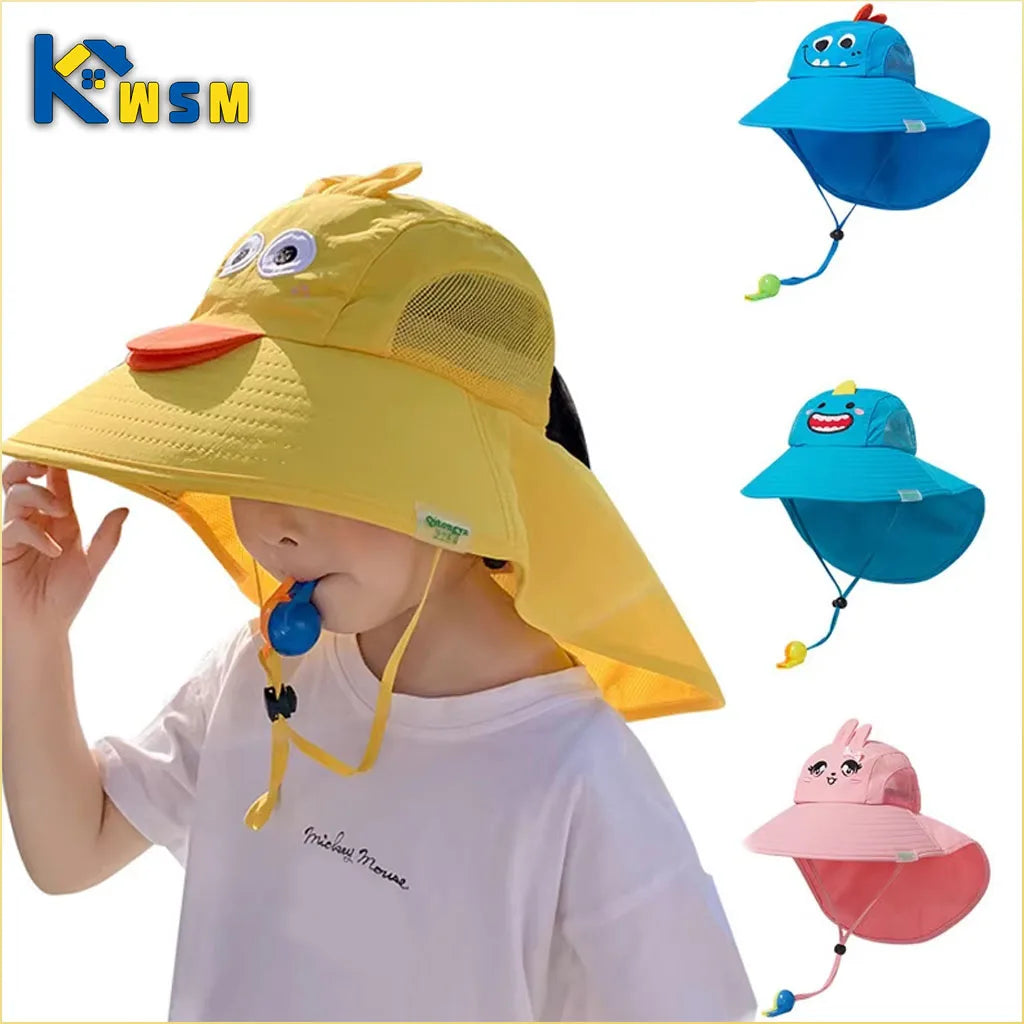 Kids Wide Brim UV Sun Hat | Boys & Girls Bucket Cap