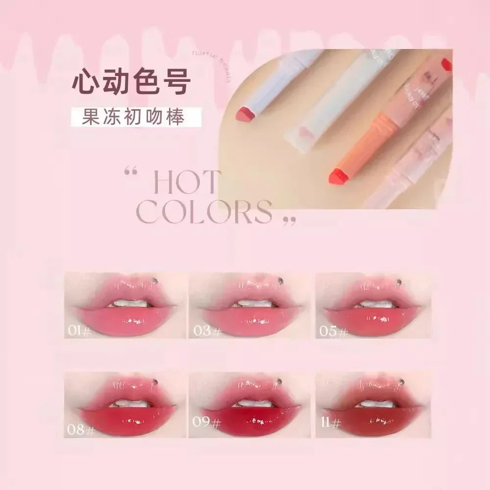 FLORTTE Mirror Glass Lip Gloss | Heart Shape Moisturizing Tint