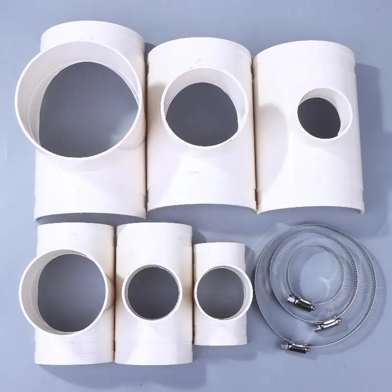 New PVC Open Tee Pipe Joint Repair Patch Drain Pipe Adapter Tube Connectors For Home Outdoor Industrial Plumbing Accessories Peaceful Pleasures Health and Wellness