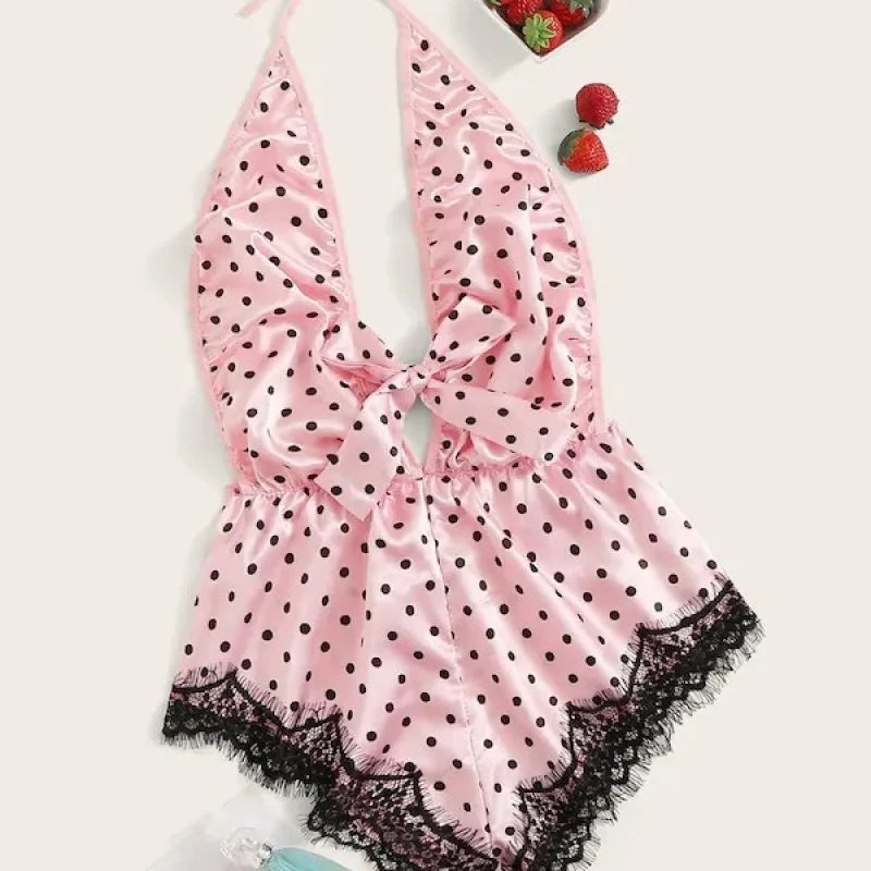 Women's Ice Silk One-Piece Pajamas | Summer Babydoll Sleepwear