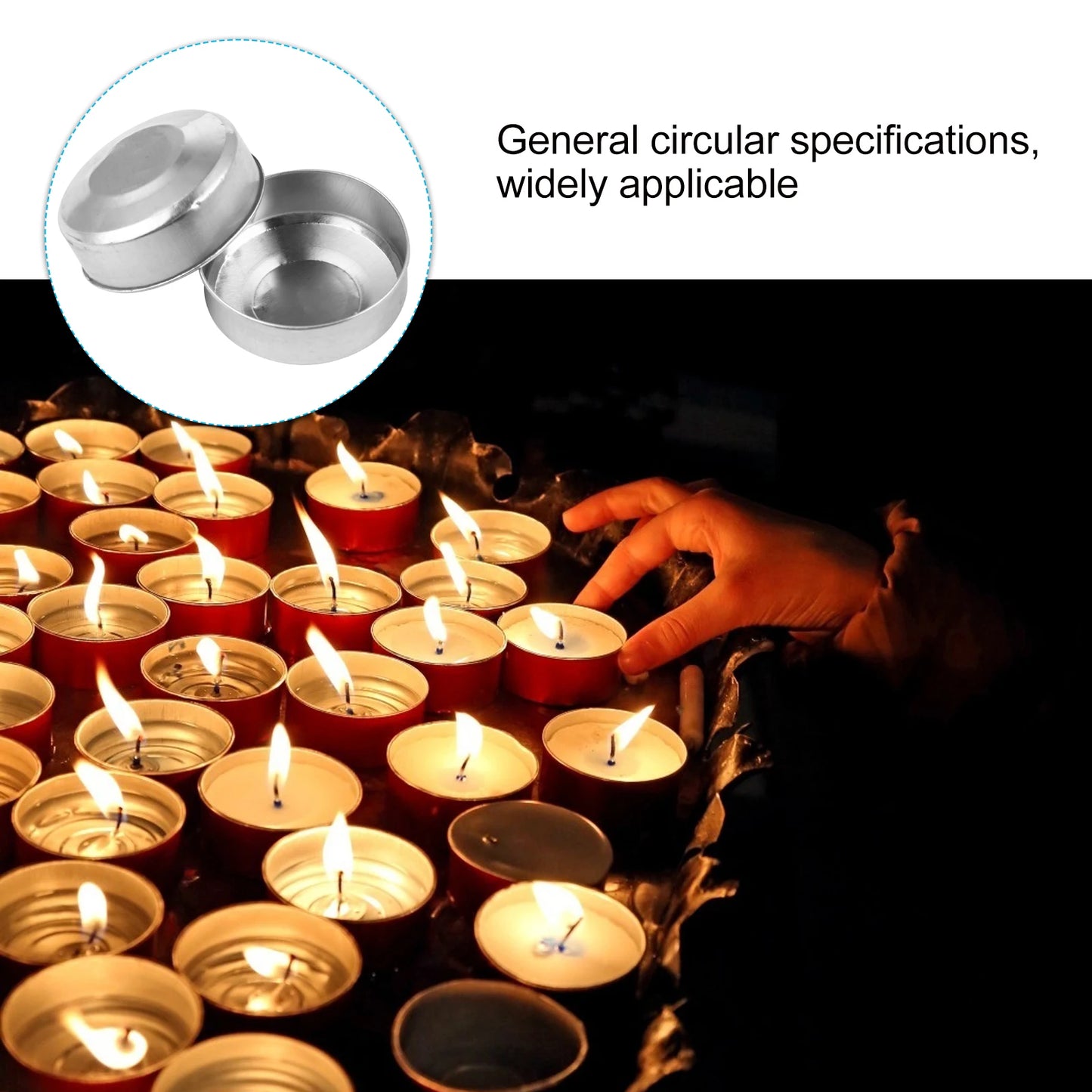 100pcs Aluminum Tea Light Tins Tea Light Holders Empty Tealight Wax Containers Cup Diy Making Molds Making Containers Peaceful Pleasures Health and Wellness