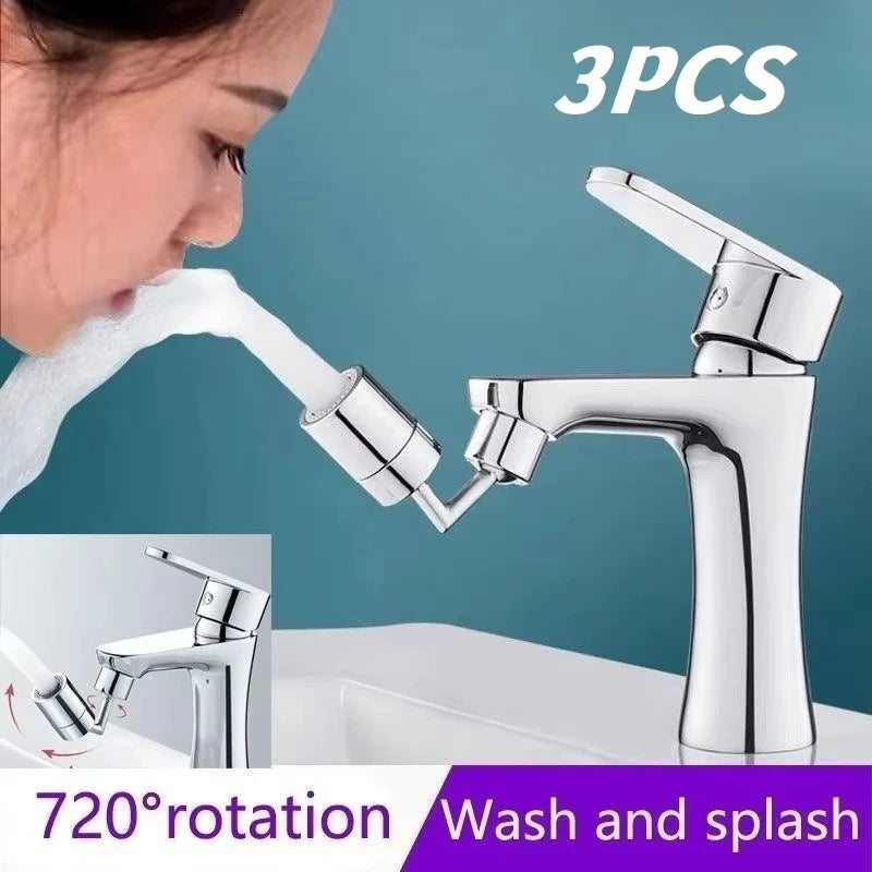 720 Degree Universal Faucet Washbasin Faucet Extension Adapter Aerator Splash Proof Rotating Water Saving ABS Plastic Faucet Peaceful Pleasures Health and Wellness