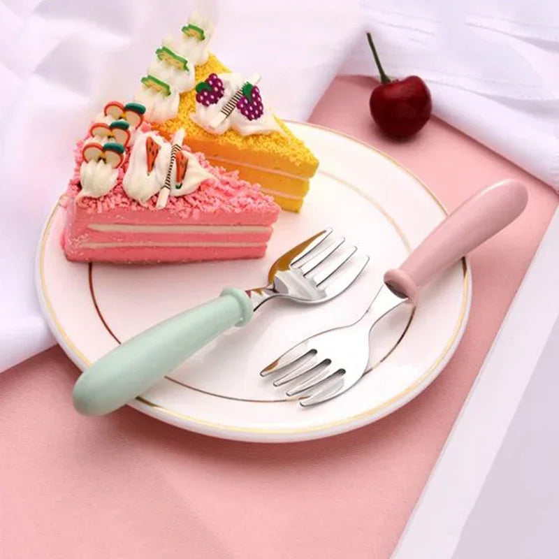 Children Spoon Forks Box Kids Stainless Steel Cutlery Portable Baby