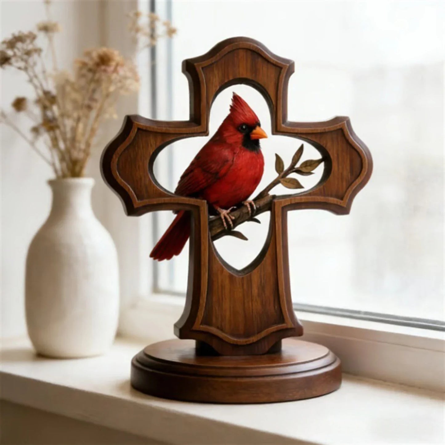 Vintage Red Cardinal Bird Ornament – Memorial & Home Gift
