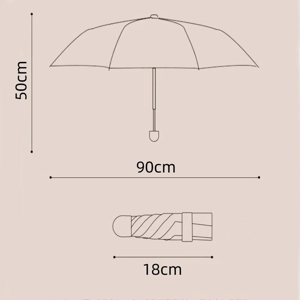 Gradient Color Pocket Rain Umbrella Ultraviolet Protection Ultralight Pocket Parasol Wind Resistant Dual Use Sun Umbrella Summer Peaceful Pleasures Health and Wellness