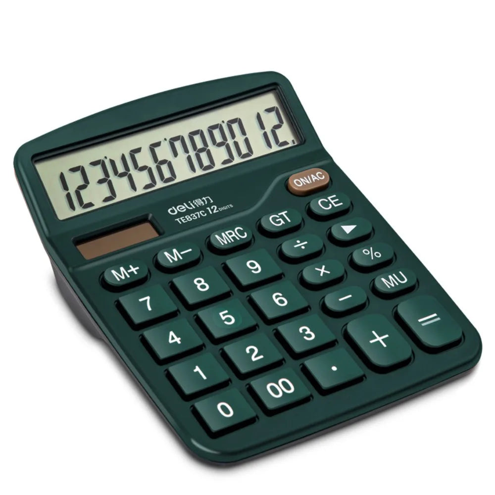 12-Digit Dual Power Calculator – Candy Color, Solar & Battery