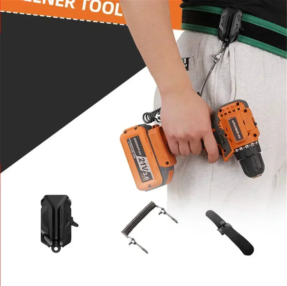 Heavy Duty Belt Tool Holster Pouch | Drill & Power Tool Holder