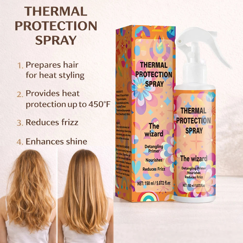 Thermal Protection Spray for Hair Heat Protector Serum Protect Hair From UV Damaged Moisturizing Hair-care Conditioner for Women Peaceful Pleasures Health and Wellness