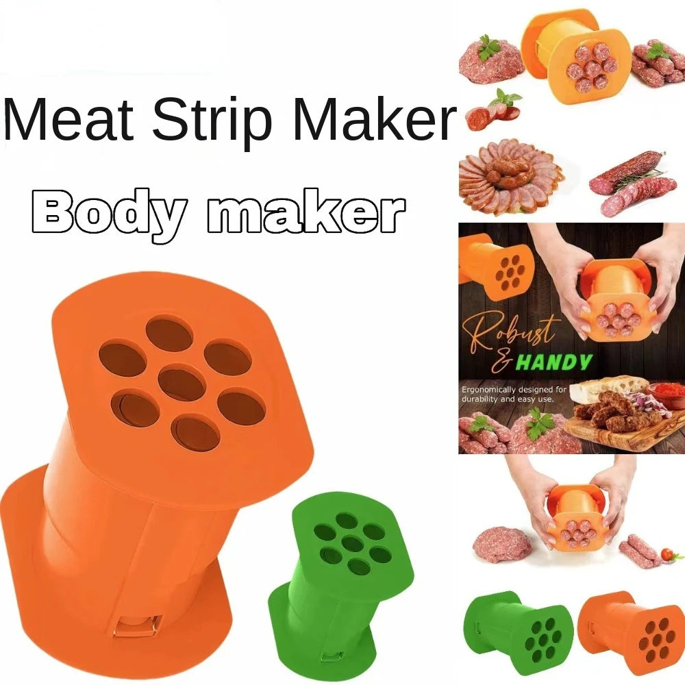 Hot Dog Maker Press Burger Meat Strip Squeezer DIY Home Kitchen Tool for Noodle Meatballs Stuffed Sausages Tools Cooking Gadget Peaceful Pleasures Health and Wellness