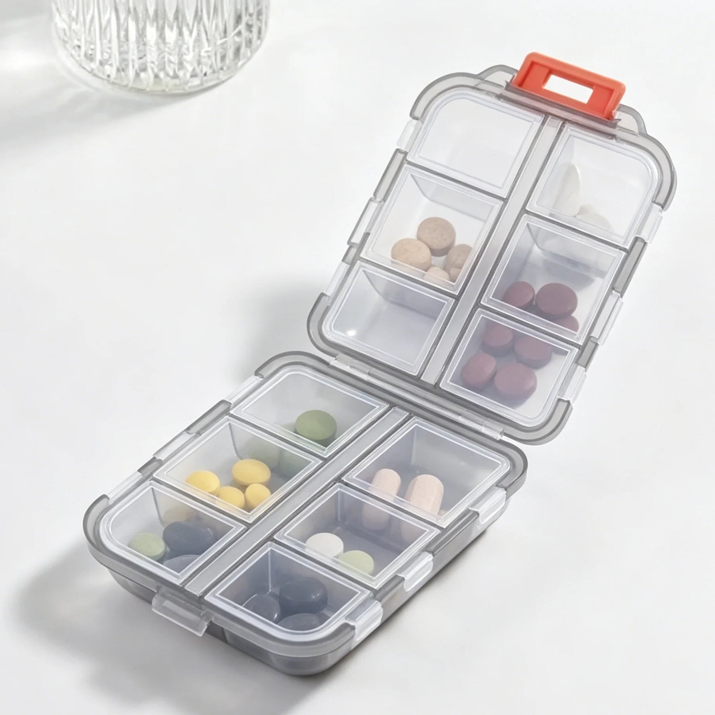 seven-day divided small medicine boxes, portable and convenient to use. Peaceful Pleasures Health and Wellness