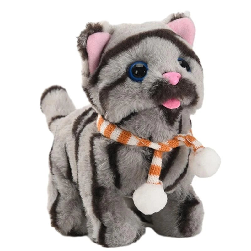 Musical Walking Meowing Cat Plush Toy – Kids Gift