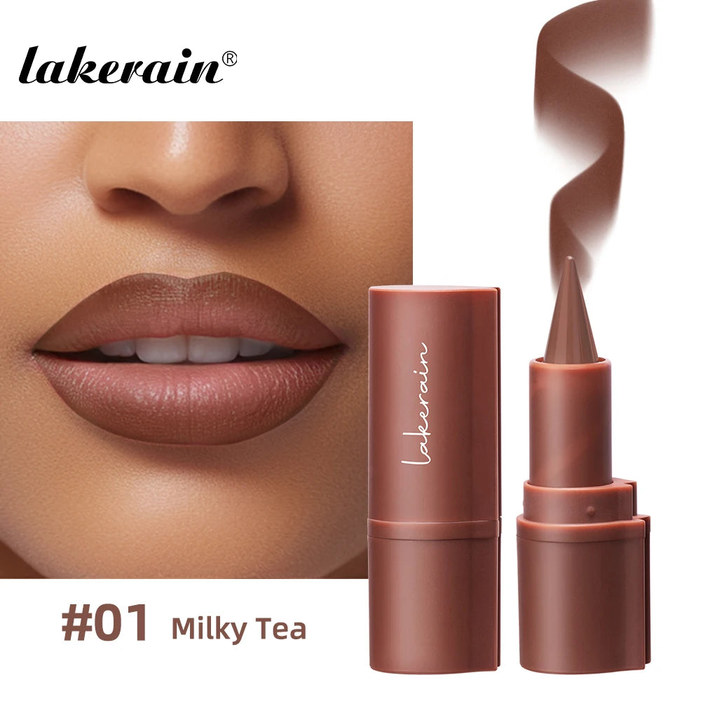 2 IN 1 Lip Liner & Lipstick Gradient Lip Liner Red Brown Lipsticks Pencil Lasting Waterproof Lip Stick Sexy Women Lip Cosmetics Peaceful Pleasures Health and Wellness Milky Tea