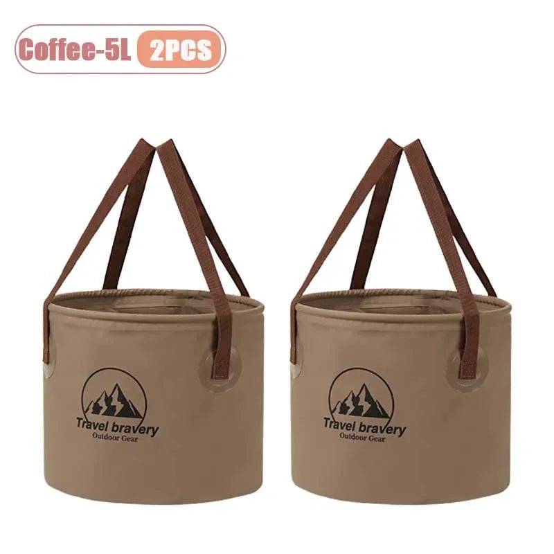 Collapsible Camping Bucket 5/10/20L – Foldable Waterproof