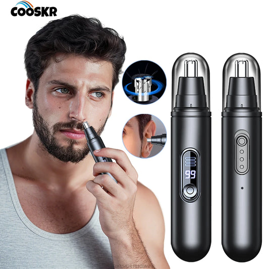 Mini Nose Hair Trimmer Rechargeable Automatic Shaving Nose Eyebrow Ear Painless Hair Clipper Electric Nose Hair Trimmer for Men Peaceful Pleasures Health and Wellness