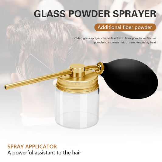 Salon Hair Powder Spray Bottle Building Fiber Talcum Applicator Refillable Portable Container Barber Styling Sprayer Accessories Peaceful Pleasures Health and Wellness