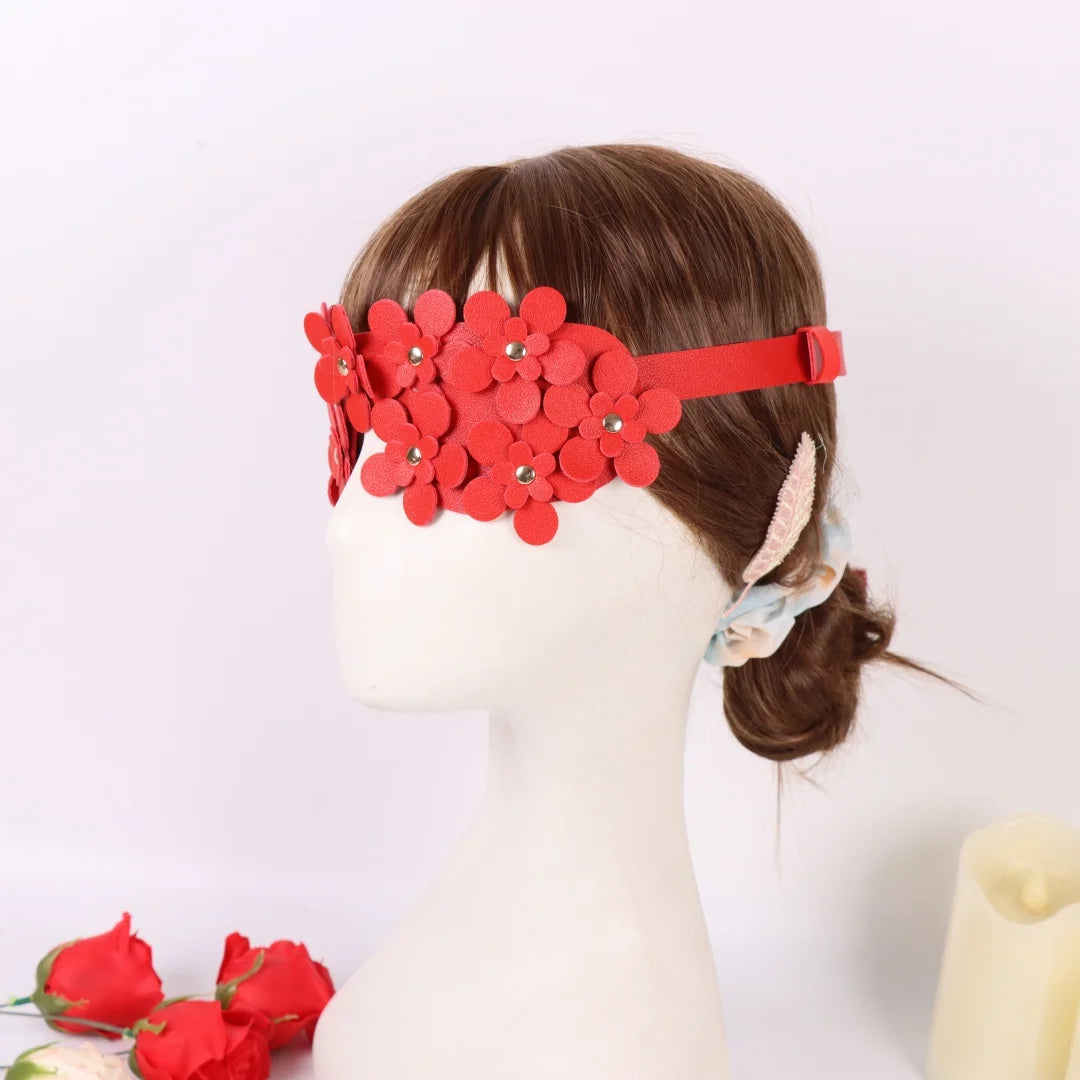 Fashion Leather Mask Men Women Sexy Bondage Half Face Fancy Masks